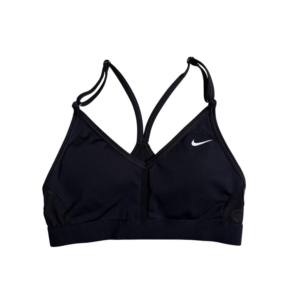 Nike Indy Women's Light-Support V-Neck Sports Bra (Black) - Extra Small